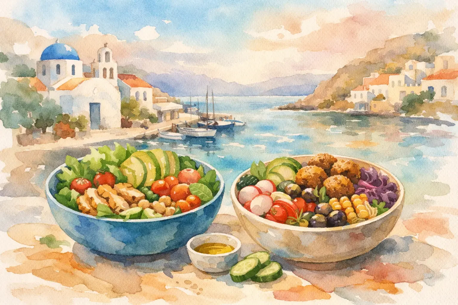 Fresh Salad Bowls in Polis for Easy Lunches